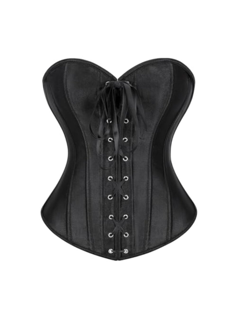 Women's Lace-Up Corset Top Overbust Bustier Shapewear Renaissance Halloween